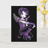 Purple Tattoo Angel Card Karte (Gelbe Blume)