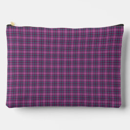 Purple Teal Plaid Tartan Pattern Zubehörtasche