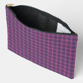 Purple Teal Plaid Tartan Pattern Zubehörtasche (Offen)
