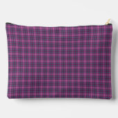 Purple Teal Plaid Tartan Pattern Zubehörtasche (Rückseite)