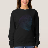 Purple Teal Rounded Triangle Ripple Wave Cool Geek Sweatshirt (Vorderseite)