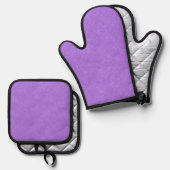 Purple textured surface with swirling pattern ofenhandschuh & Topflappen-Set (Vorderseite/Rückseite)