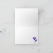 Purple Thank You Card - Balloon Celebration Theme Dankeskarte (Innenseite)