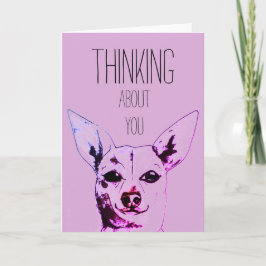 Purple Thinking of You Chihuahua Card Karte