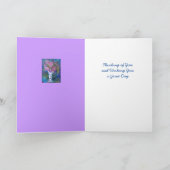 Purple Thinking of You Karte (Innenseite)