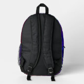 Purple Tie Dye Bedruckter Rucksack (Rückseite)