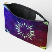 Purple Tie Dye Large Zubehörtasche (Offen)