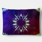 Purple Tie Dye Large Zubehörtasche (Rückseite)