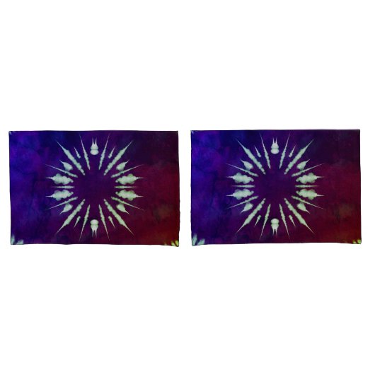 Purple Tie Dye Pillowcase Kissenbezug (Vorderseite-Set)