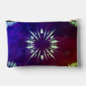 Purple Tie Dye Small Zubehörtasche (Rückseite)