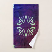 Purple Tie Dye Towel Badhandtuch Set (Handtuch)