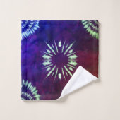 Purple Tie Dye Towel Badhandtuch Set (Waschlappen)