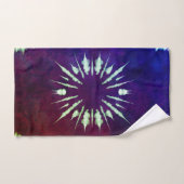 Purple Tie Dye Towel Badhandtuch Set (Handtuch)