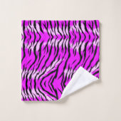 Purple Tiger Skin Pattern Design  Badhandtuch Set (Waschlappen)