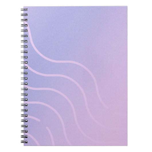 Purple to Pink Swirl Ombre Notebook Notizblock (Vorderseite)