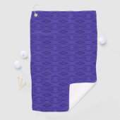 Purple towel with a geometric diamond pattern golfhandtuch (Insitu)
