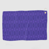 Purple towel with a geometric diamond pattern golfhandtuch (Horizontal)