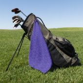 Purple towel with a geometric diamond pattern golfhandtuch (Gras)