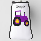 Purple Tractor Design Golf Headcover (Rotieren 90)