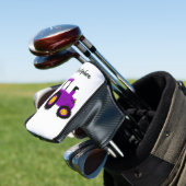 Purple Tractor Design Golf Headcover (In Situ)