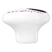 Purple Tractor Design Personalised Keramikknauf (Seitenansicht)