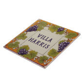 Purple Trauben Custom House Name Plate Plaque Fliese (Seite)