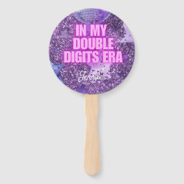 Purple Trendy In My Double Digits Era Birthday Fächer