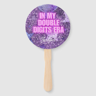 Purple Trendy In My Double Digits Era Birthday Fächer