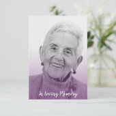 Purple Trendy Transparency Funeral Dear Ones (Stehend Vorderseite)