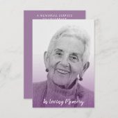 Purple Trendy Transparency Funeral Dear Ones (Vorne/Hinten)