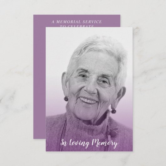 Purple Trendy Transparency Funeral Dear Ones (Vorne/Hinten)