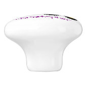 Purple Truck Design Personalised Keramikknauf (Seitenansicht)