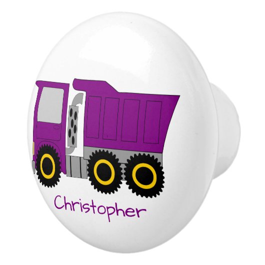 Purple Truck Design Personalised Keramikknauf (Rechts)