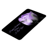 Purple Tulip Birthday Mom *personalize/customize* Magnet (Linke Seite)