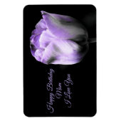 Purple Tulip Birthday Mom *personalize/customize* Magnet (Vertikal)