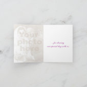 Purple tulip fine art wedding thank you card dankeskarte (Innenseite)