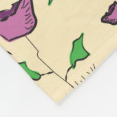 Purple tulips floral pattern fleecedecke (Ecke)