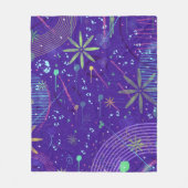 Purple Twilight Party Fleecedecke (Vorderseite)