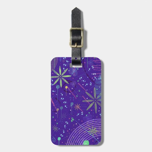 Purple Twilight Party Gepäckanhänger (Vorderseite vertikal)