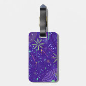 Purple Twilight Party Gepäckanhänger (Rückseite vertikal)