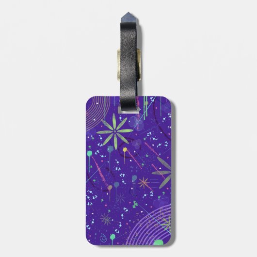 Purple Twilight Party Gepäckanhänger (Rückseite vertikal)