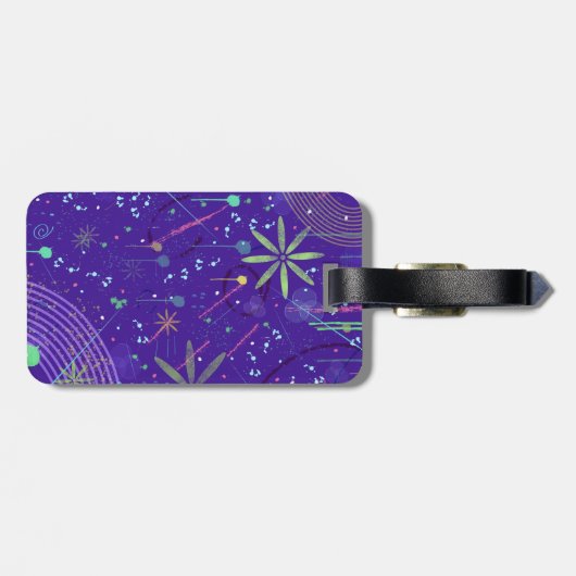 Purple Twilight Party Gepäckanhänger (Rückseite horizontal)