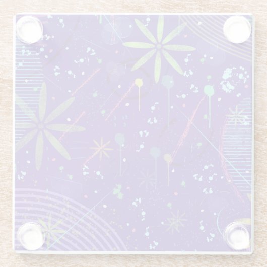 Purple Twilight Party Glasuntersetzer (Rückseite)
