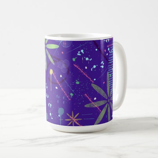 Purple Twilight Party Kaffeetasse (VorderseiteRechts)