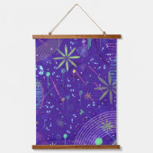 Purple Twilight Party Wandteppich Mit Holzrahmen (Vorderseite)