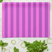Purple Two Tone Stripes  Geschirrtuch (Gefaltet)