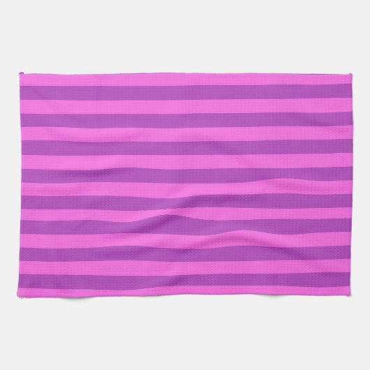 Purple Two Tone Stripes  Geschirrtuch (Horizontal)