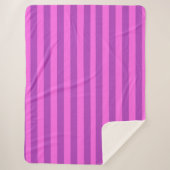 Purple Two Tone Stripes  Sherpadecke (Vorderseite)