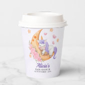 Purple Unicorn Baby Shower Girl Pappbecher (Rückseite)