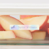 Purple unicorn pastel rainbow kids waterproof name etiketten (Befestigt)